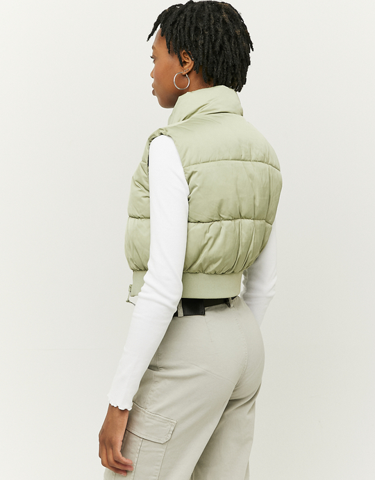 Grüne Ärmellose Steppjacke | TALLY WEiJL