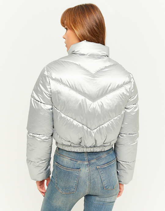 Silberne wattierte Jacke | TALLY WEiJL