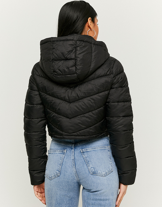 Czarna krótka ocieplana kurtka | TALLY WEiJL