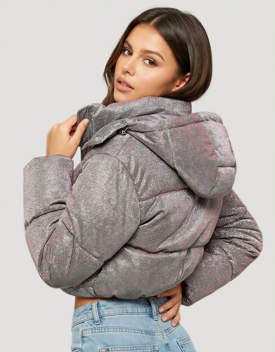 Doudoune brillante avec paillettes | TALLY WEiJL