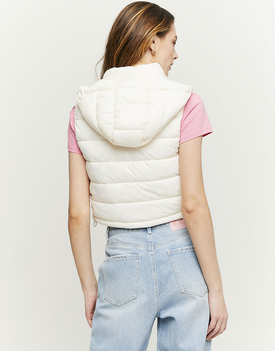 Biały ocieplany bezrękawnik | TALLY WEiJL