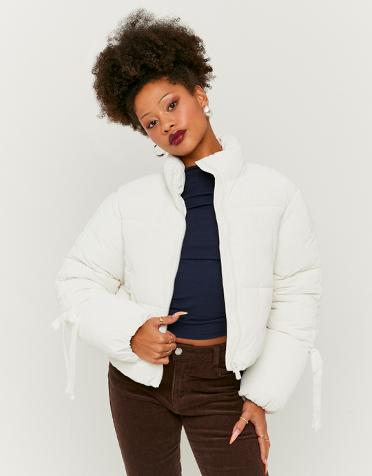 Padded Jacket with Velvet Details | TALLY WEiJL