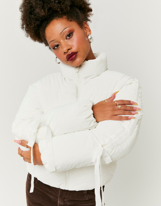 Padded Jacket with Velvet Details | TALLY WEiJL