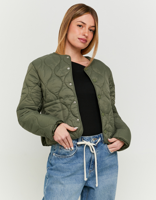 Khaki Light Padded Shacket | TALLY WEiJL