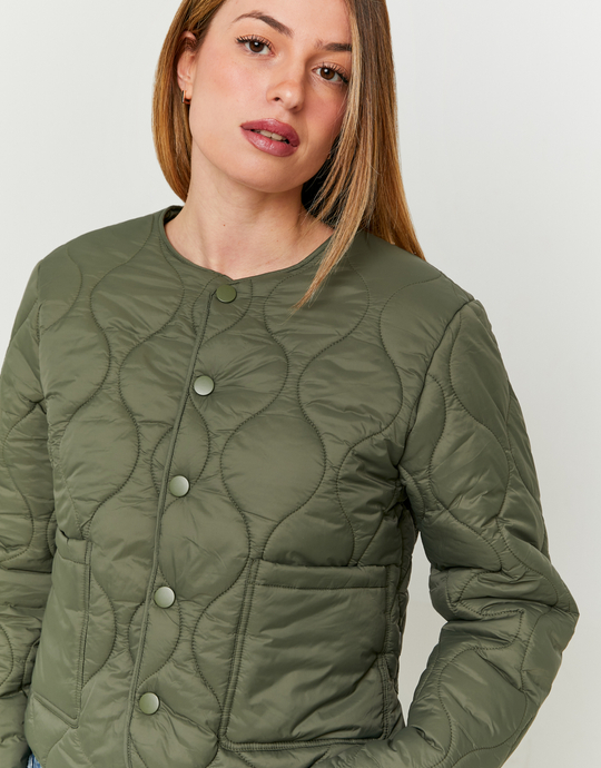Khaki Light Padded Shacket | TALLY WEiJL