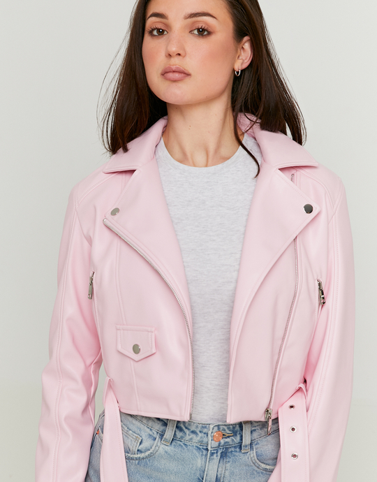 Giacca Biker in Finta Pelle Rosa | TALLY WEiJL