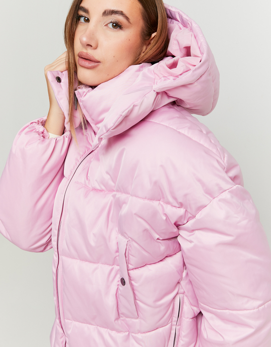 Pink Oversize Padded Jacket | TALLY WEiJL