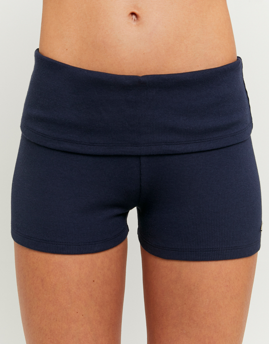Shorts in cotone blu a vita media | TALLY WEiJL
