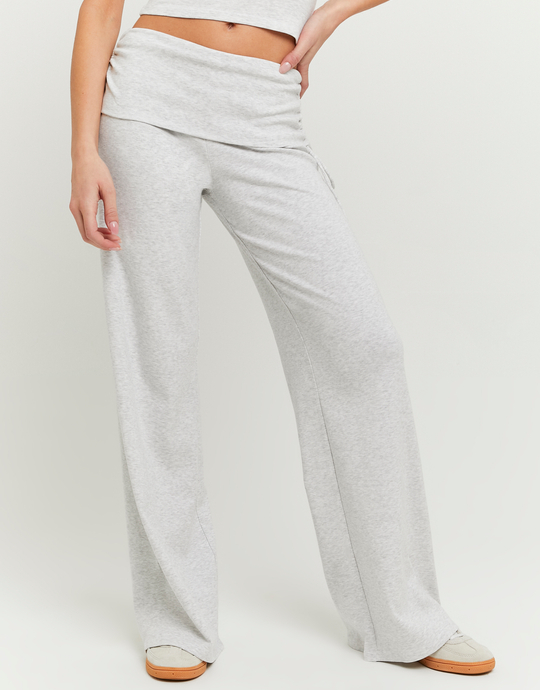 Leggings flare grigi a vita media | TALLY WEiJL