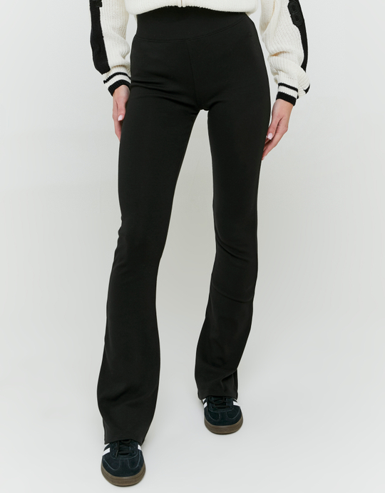 Basic Black Cotton Leggings | TALLY WEiJL