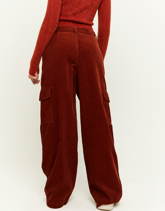 Pantalon Cargo Taille Haute Velours Côtelé | TALLY WEiJL
