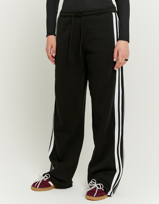 Black Wide Leg Cargo Joggers | TALLY WEiJL