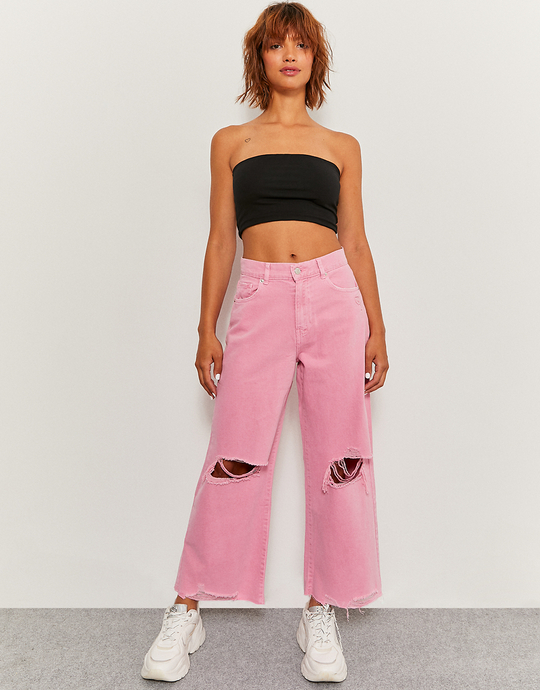 Pinke High Waist Culotte Jeans | TALLY WEiJL