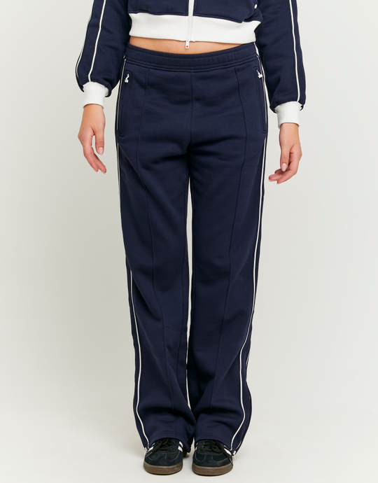 Blue Knit Joggers | TALLY WEiJL