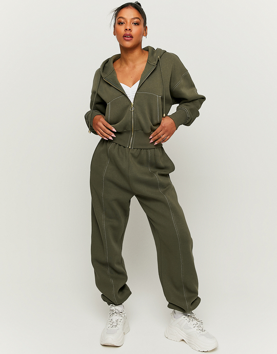 Green High Waist Joggers | TALLY WEiJL