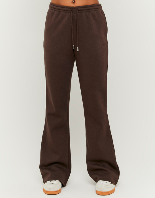 Pantalon de Jogging Marron Bootcut Taille Basse | TALLY WEiJL