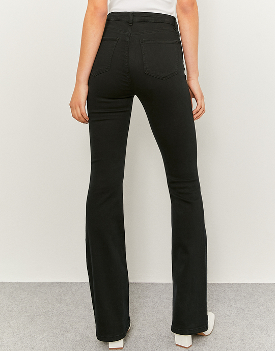 Czarne spodnie dzwony z wysokim stanem | TALLY WEiJL