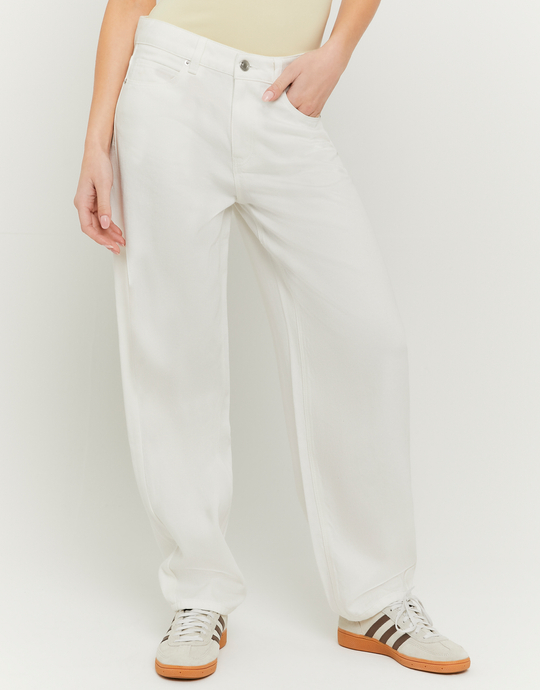 White Barrel Trousers | TALLY WEiJL