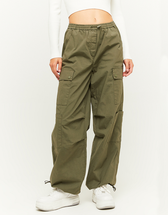 Pantaloni Cargo Parachute Verdi | TALLY WEiJL