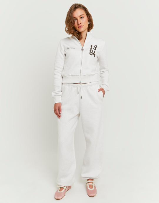 Beige Printed Jogger | TALLY WEiJL