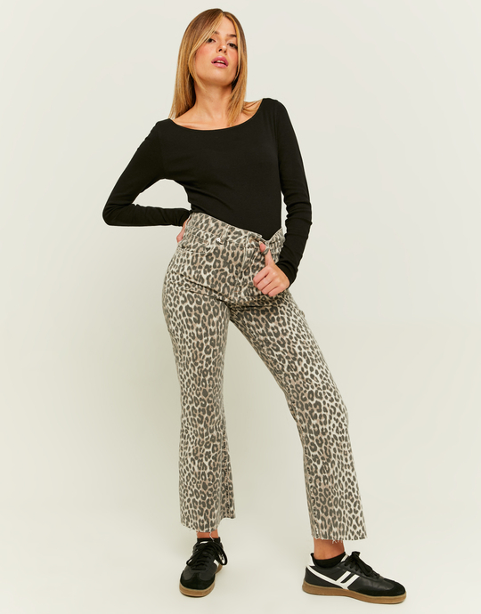 Pantalon réversible à imprimé léopard | Paris Fashion Shops