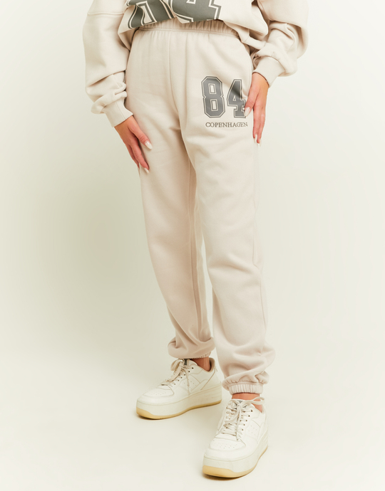 Beige Bedruckte Jogginghose | TALLY WEiJL