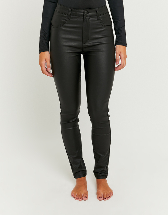 Black Mid-Rise Skinny Push Up Trousers | TALLY WEiJL