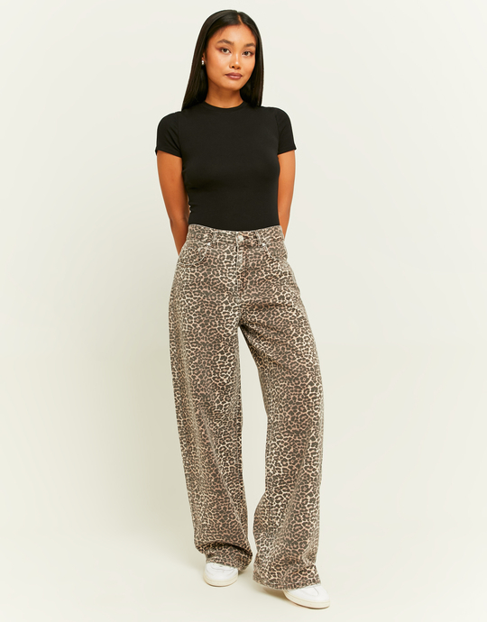 Leo Print Skater Jeans | TALLY WEiJL