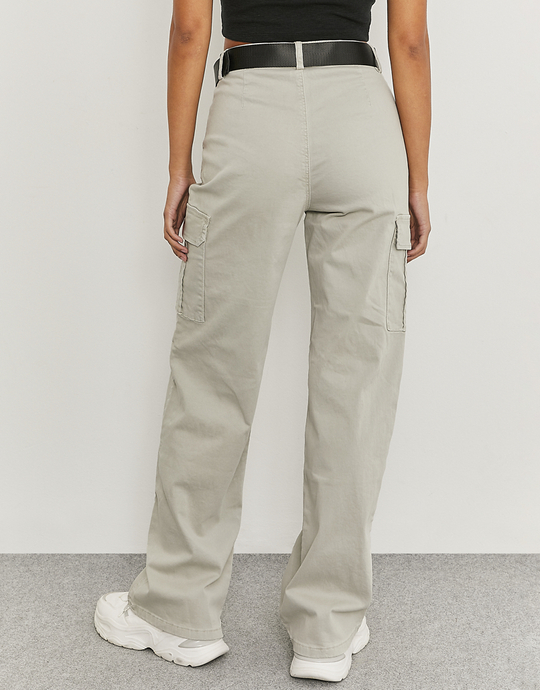 Pantalon Cargo vert à Taille Haute | TALLY WEiJL