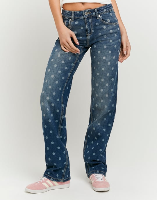 Jean Droit Bleu à Pois | TALLY WEiJL