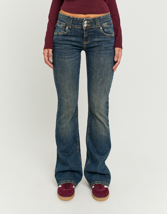 Blue Low Waist Bootcut Jeans | TALLY WEiJL