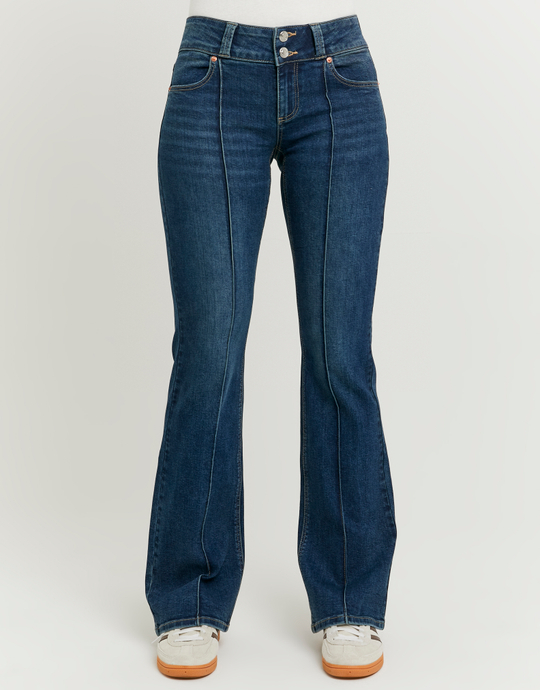 Blue Low Waist Flare Jeans | TALLY WEiJL