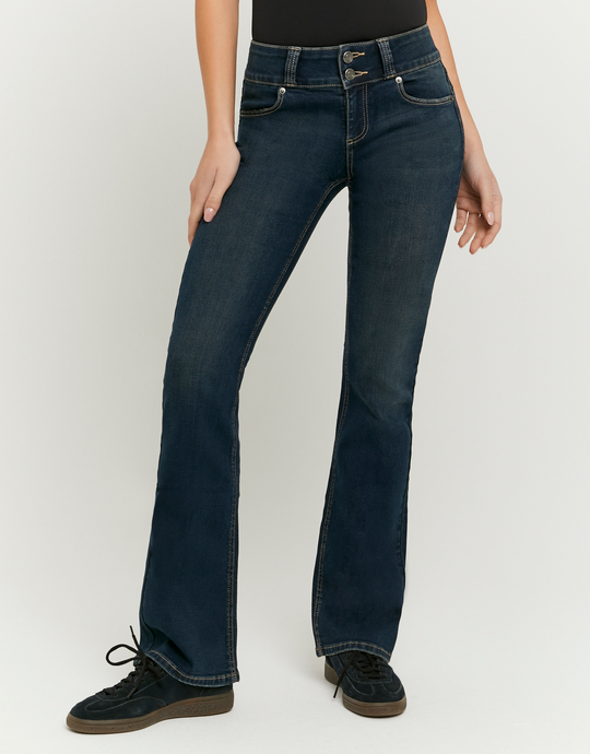 Blue Low Waist Flare Jeans | TALLY WEiJL
