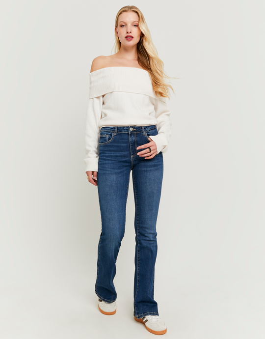 Blue Push Up Flare Jeans | TALLY WEiJL