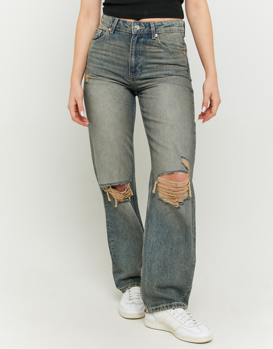 Jean Droit Bleu Taille Haute | TALLY WEiJL