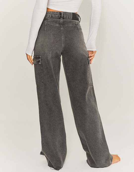Destroyed Wide Leg Cargo Jeans | TALLY WEiJL