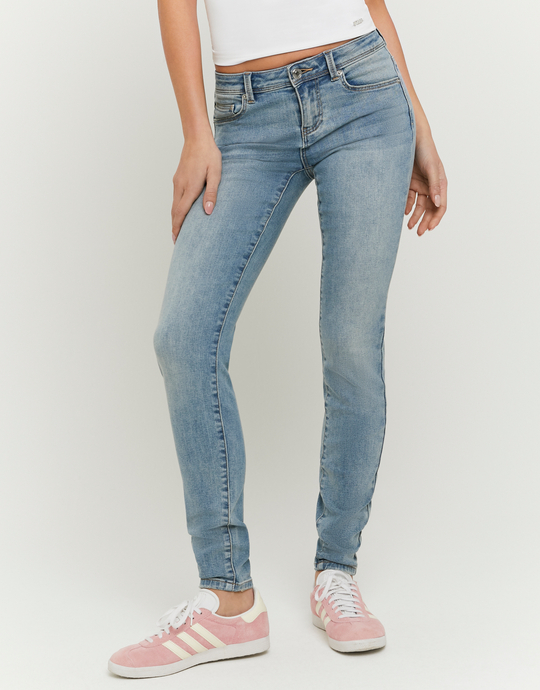 Blaue Low Waist Skinny Jeans | TALLY WEiJL