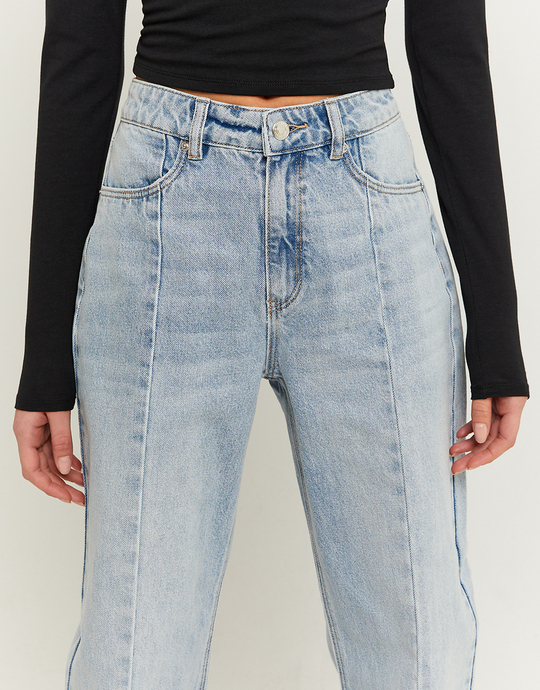 Jeans Straight Leg a Vita Alta Blu | TALLY WEiJL
