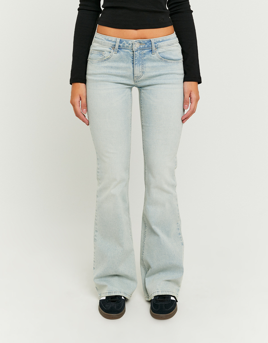 Light Wash Low Waist Flare Jeans | TALLY WEiJL