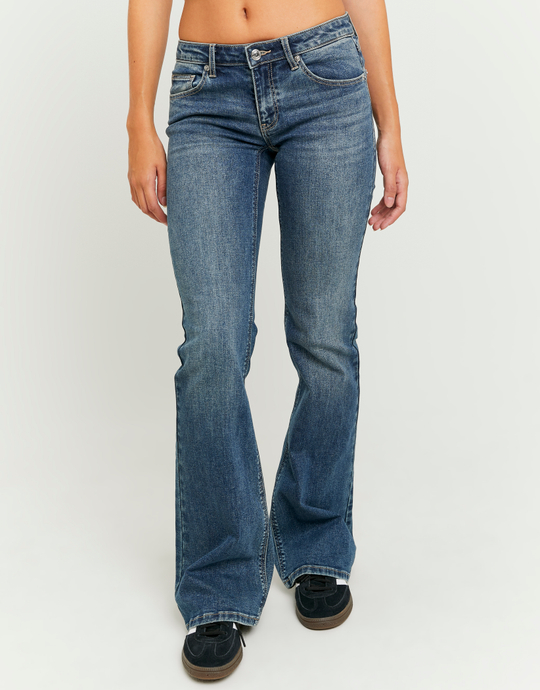 Blue Low Waist Flare Jeans | TALLY WEiJL