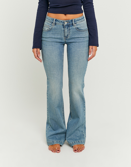 Blue Low Waist Flare Jeans | TALLY WEiJL
