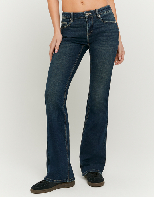 Blue Low Waist Flare Jeans | TALLY WEiJL
