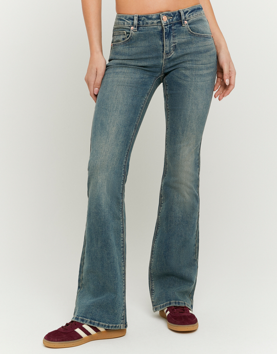 Blue Low Waist Flare Jeans | TALLY WEiJL