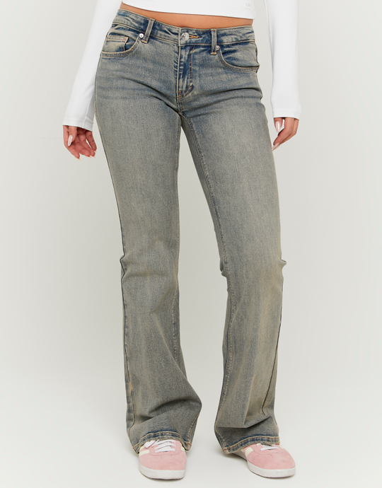 Blue Low Waist Bootcut Jeans | TALLY WEiJL