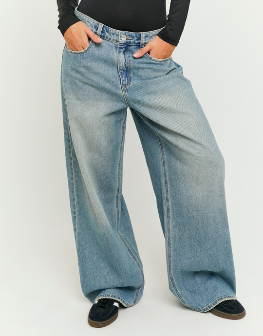 Jean Baggy Bleu Taille Mi-Haute | TALLY WEiJL