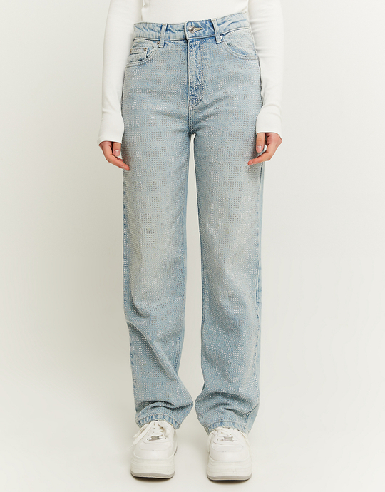 Straight Leg Jeans mit Strass | TALLY WEiJL