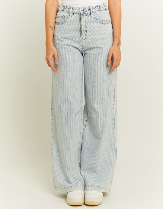 Gestreifte Jeans mit weitem Bein | TALLY WEiJL