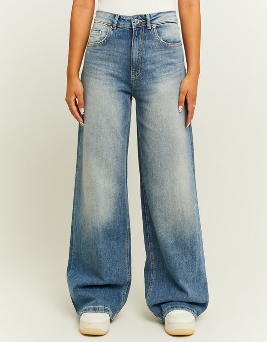 Jean Wide Leg Bleu Taille Haute | TALLY WEiJL