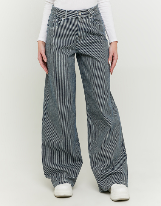 Striped Wide Leg Jeans | TALLY WEiJL