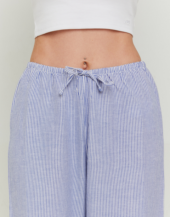 Wide Leg Leinenhosen mit Streifen | TALLY WEiJL